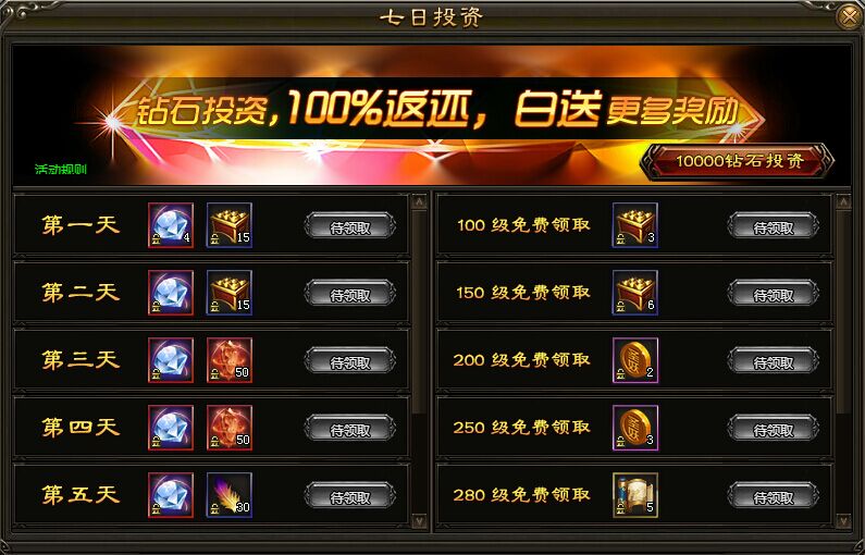 圣妖传七日投资 圣妖传七日投资