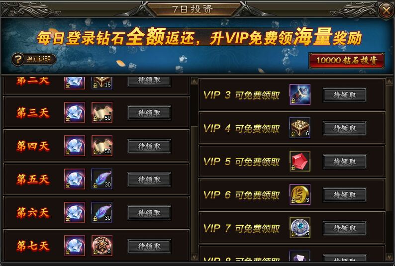 神魔传说七日投资 神魔传说七日投资