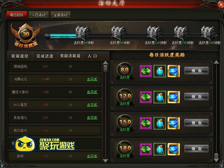 魔域觉醒活跃度奖励 魔域觉醒活跃度奖励